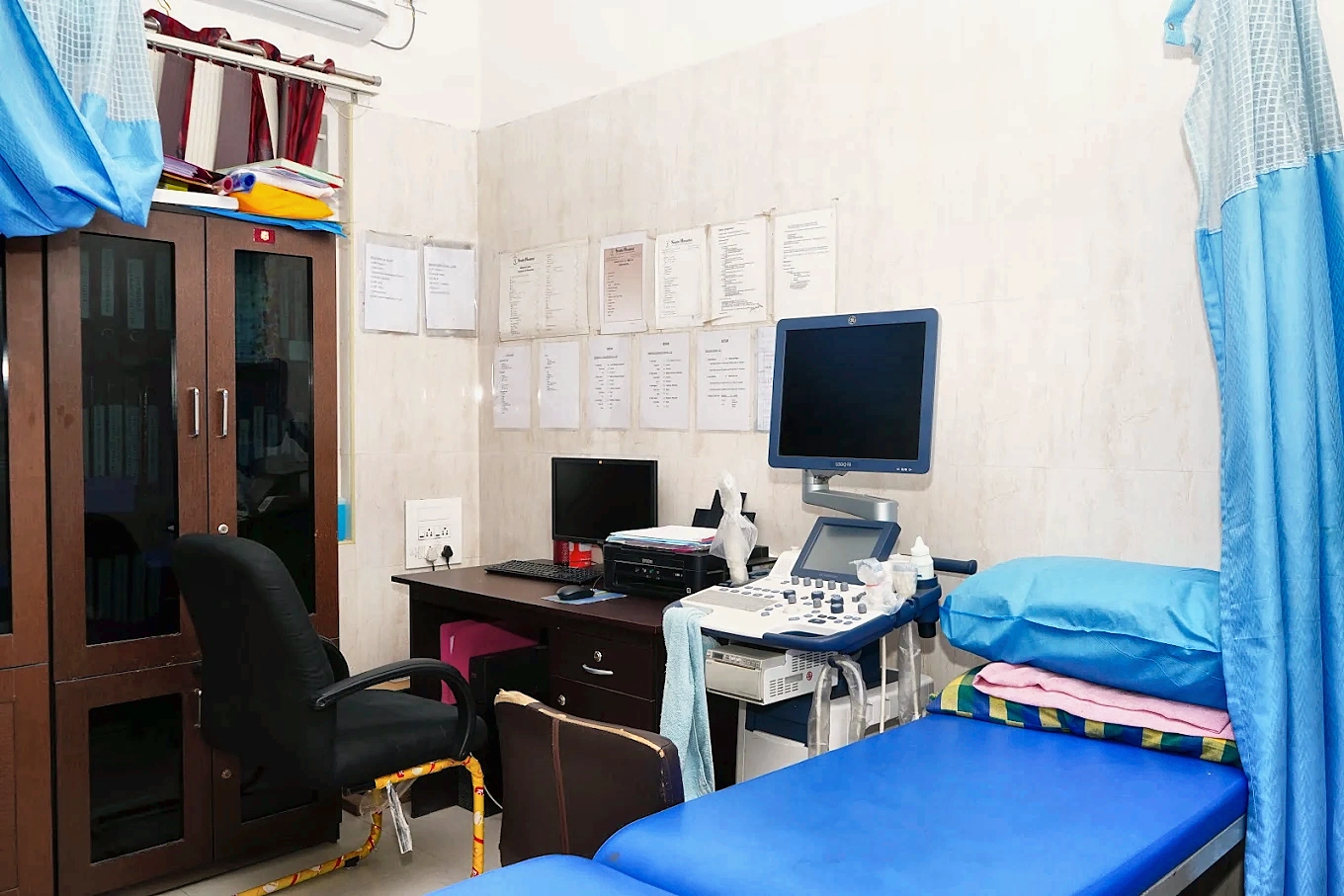 Diagnostic room at Sruthi Hospital, Sivakasi