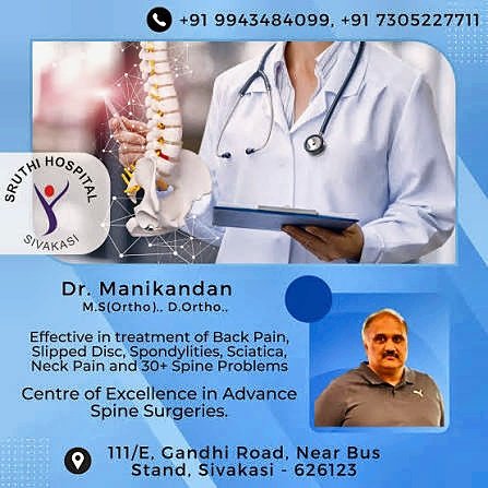 Orthopaedic doctor at Sruthi Hospital, Sivakasi