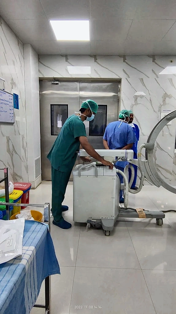 Surgical procedure preparation at Sruthi Hospital, Sivakasi